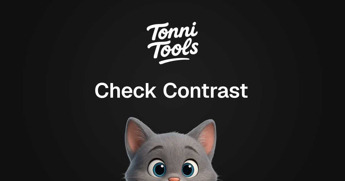 Check Contrast | TonniTools